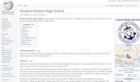 
							         Newport Harbor High School - Wikipedia								  
							    