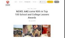 
							         NEWS: A4G come 90th in Top 100 School and College Leavers ...								  
							    