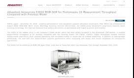 
							         News Advantest Announces E3650 MVM-SEM for Photomasks 2X ...								  
							    