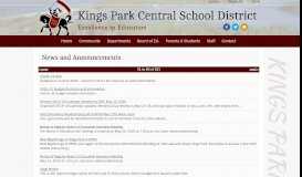
							         News and Announcements - Kings Park Central School District								  
							    