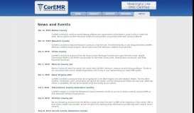 
							         News and Events - CorEMR								  
							    