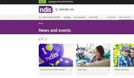
							         News and events | NDIS								  
							    