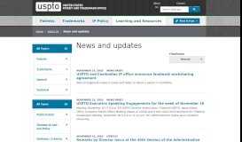 
							         News and updates | USPTO								  
							    