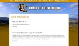 
							         News & Announcements - Cañon City High School								  
							    