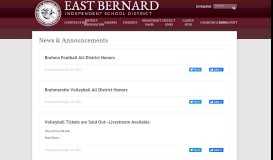 
							         News & Announcements - East Bernard Independent School District								  
							    