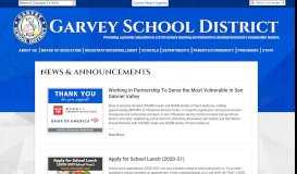 
							         News & Announcements - Garvey School District								  
							    