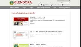 
							         News & Announcements - Glendora Unified School District								  
							    