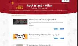 
							         News & Announcements - Rock Island - Milan School District #41								  
							    