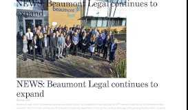 
							         NEWS: Beaumont Legal continues to expand								  
							    