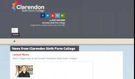 
							         News - Clarendon Sixth Form College								  
							    