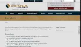 
							         News & Events | Black Hills Orthopedic & Spine Center								  
							    