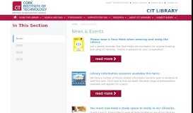
							         News & Events - CIT Library								  
							    