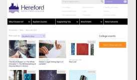 
							         News & Events | Hereford Sixth form college								  
							    