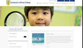 
							         News & Events | Immanuel Lutheran College								  
							    
