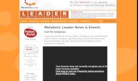 
							         News & Events - Metabolic Leader								  
							    