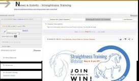 
							         News & Events – Straightness Training								  
							    
