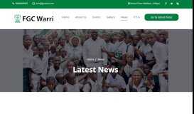 
							         News - Federal Government College, Warri								  
							    