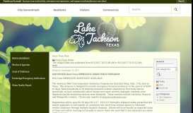 
							         News Flash - Lake Jackson, TX - Official Website								  
							    