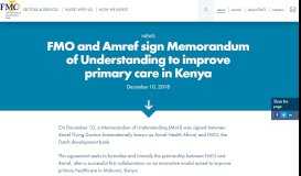 
							         news - FMO and Amref sign Memorandum of Understanding to ...								  
							    