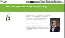 
							         News from Desert West Obstetrics & Gynecology - Arizona OBGYN ...								  
							    