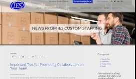 
							         News from IES Custom Staffing - Blog - IES Custom Staffing								  
							    