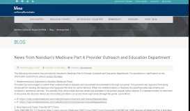 
							         News from Noridian's Medicare Part A Provider Outreach and ...								  
							    