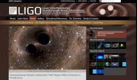 
							         News | Gravitational Waves Detected 100 Years After Einstein's ...								  
							    