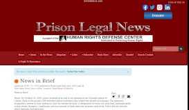 
							         News in Brief | Prison Legal News								  
							    