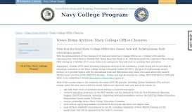 
							         News Items Archive - Navy College Office Closures								  
							    