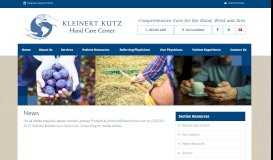 
							         News | Kleinert Kutz Hand Care Center								  
							    