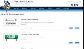 
							         News - Marina High School								  
							    