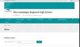 
							         News - Murrumbidgee Regional High School								  
							    