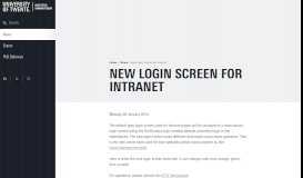 
							         News | New login screen for intranet | Home (EN)								  
							    