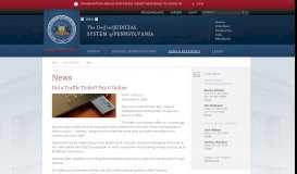 
							         News | News & Statistics | Unified Judicial System of Pennsylvania								  
							    