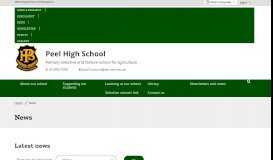 
							         News - Peel High School								  
							    