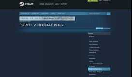 
							         News - Portal 2 Official Blog - Steam								  
							    