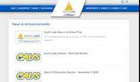 
							         News - South Lake Schools								  
							    