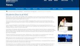 
							         News - Students Dive In at NVC - BYU Marriott School of Business								  
							    