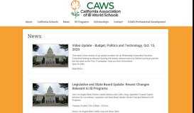 
							         News - The California Association of IB World Schools								  
							    