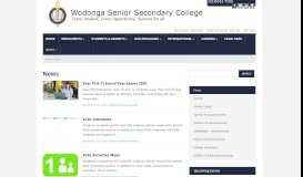 
							         News | Wodonga Senior Secondary College								  
							    