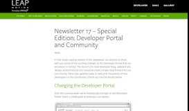 
							         Newsletter 17 – Special Edition: Developer Portal and Community ...								  
							    