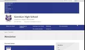 
							         Newsletter - Gorokan High School								  
							    
