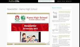 
							         Newsletter - Kamo High School [PDF] - Free Online Publishing								  
							    