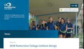 
							         NEWSLETTER - Palmerston College								  
							    