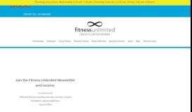 
							         Newsletter Signup - Fitness Unlimited								  
							    