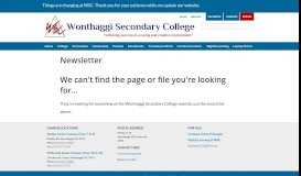 
							         Newsletter | Wonthaggi Secondary College								  
							    