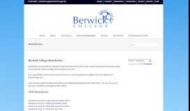 
							         Newsletters - Berwick College								  
							    