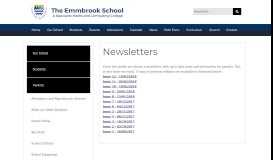 
							         Newsletters - The Emmbrook School								  
							    