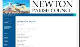 
							         Newton Planning - Newton Parish Council								  
							    