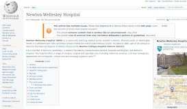 
							         Newton-Wellesley Hospital - Wikipedia								  
							    